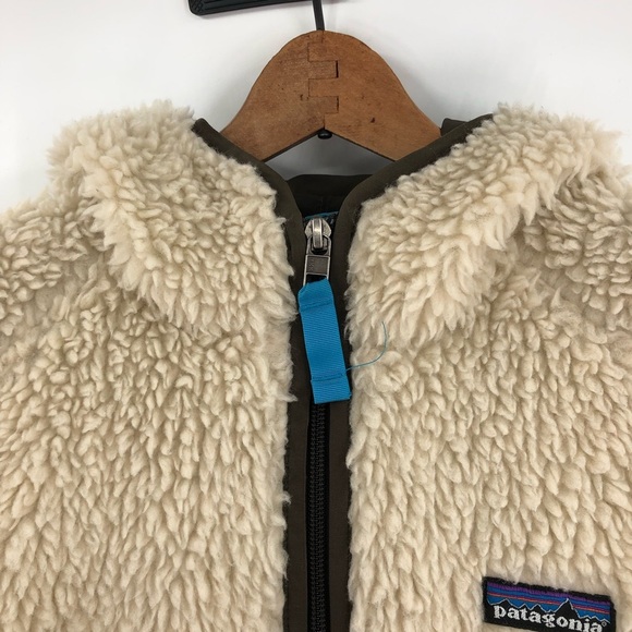RARE Patagonia XS Retro X Cardigan High Pile Fleece Hooded Jacket ivory 0529 - Picture 5 of 12
